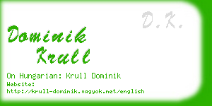 dominik krull business card